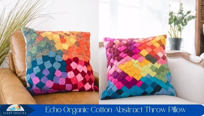Echo Organic Cotton Abstract Throw Pillow