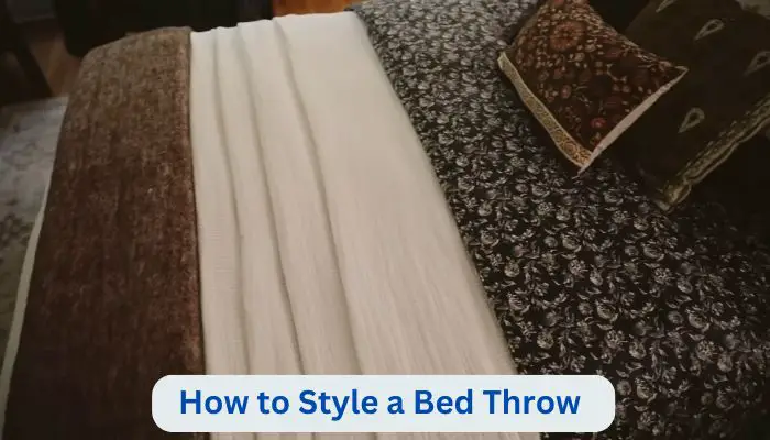 how to style a bed with a throw