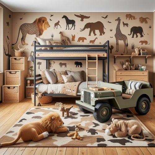 Animal Safari Theme: Wild Adventures with a room transformed into an African safari