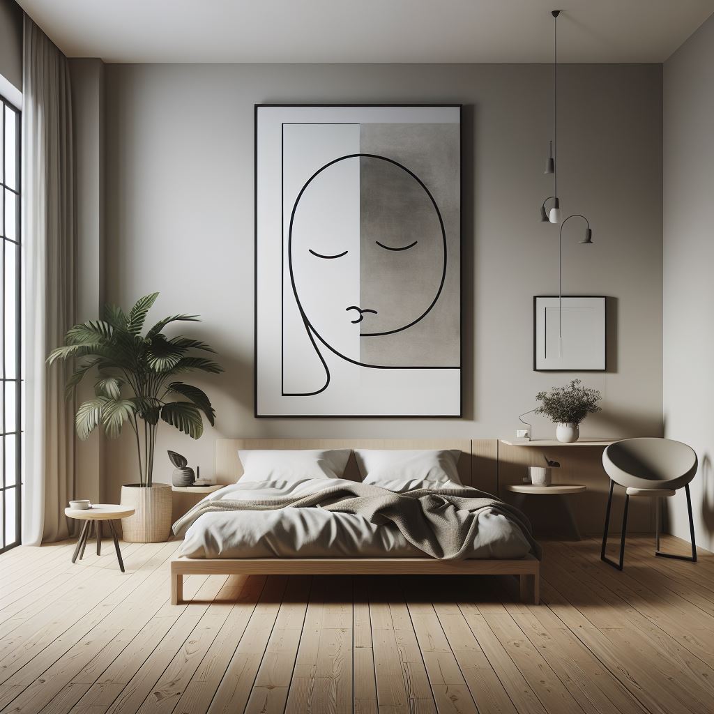 Artistic Solitude a minimalist bedroom