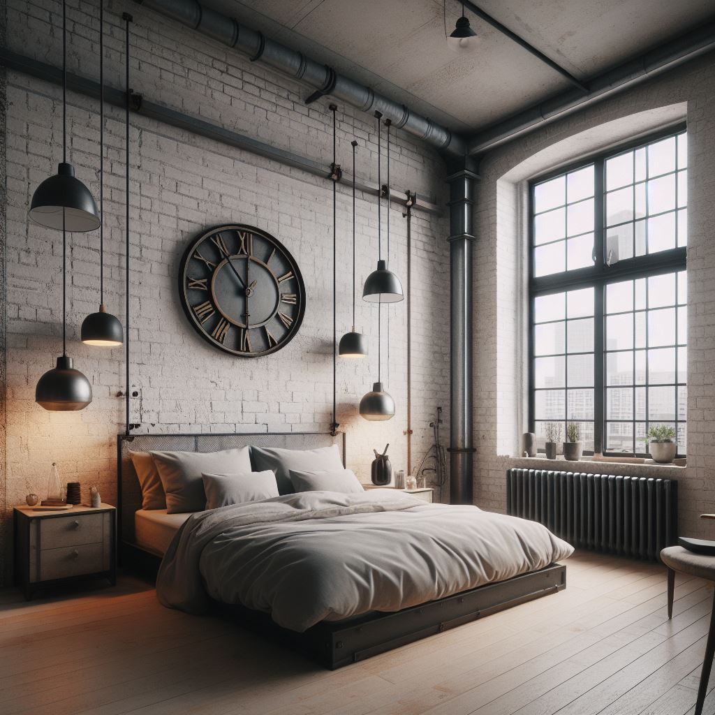 Industrial Calm a bedroom with industrial design