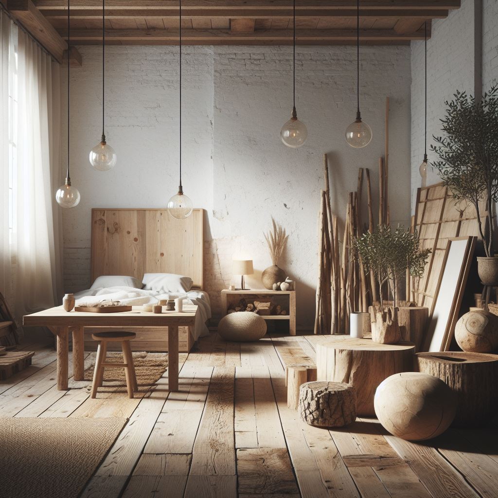 Rustic Simplicity a minimalist space with rustic charm