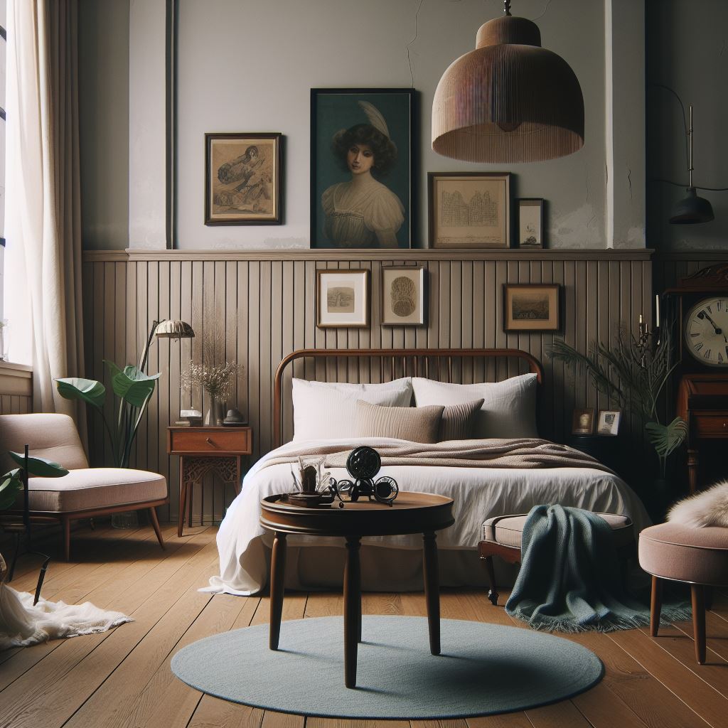 Vintage Vision a minimally styled bedroom featuring standout vintage pieces