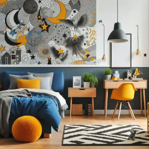 Young Boys Bedroom Ideas with a color scheme that reflects a child's personality