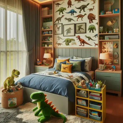 Young Boys Bedroom Ideas with a dinosaur theme