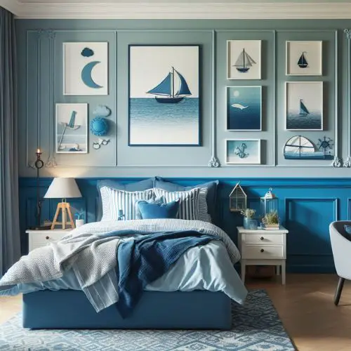 Young Boys Bedroom Ideas with vibrant blue themes