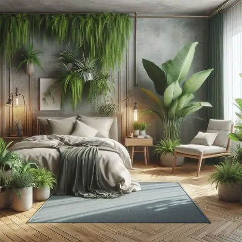 lush greenery with plants in a Hotel Vibe Bedroom