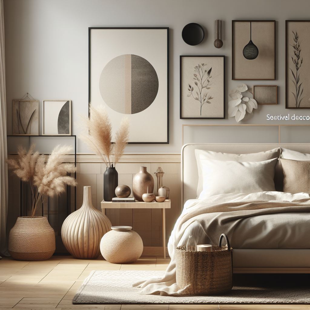 minimal bedroom with selective decor