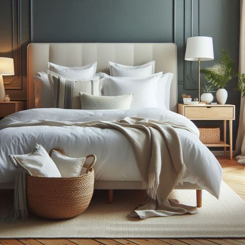 white linens for that fresh hotel bed feel. Hotel Vibe Bedroom