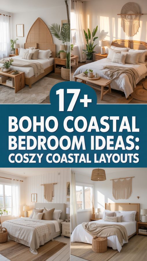 17+ Boho Coastal Bedroom Ideas Cozy Coastal Layouts