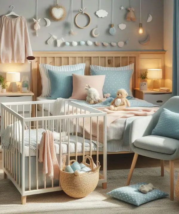 Baby-friendly small bedroom ideas for couples with a safe and comfortable space