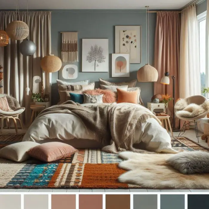 Home Bedroom Refresh Ideas with layered rugs