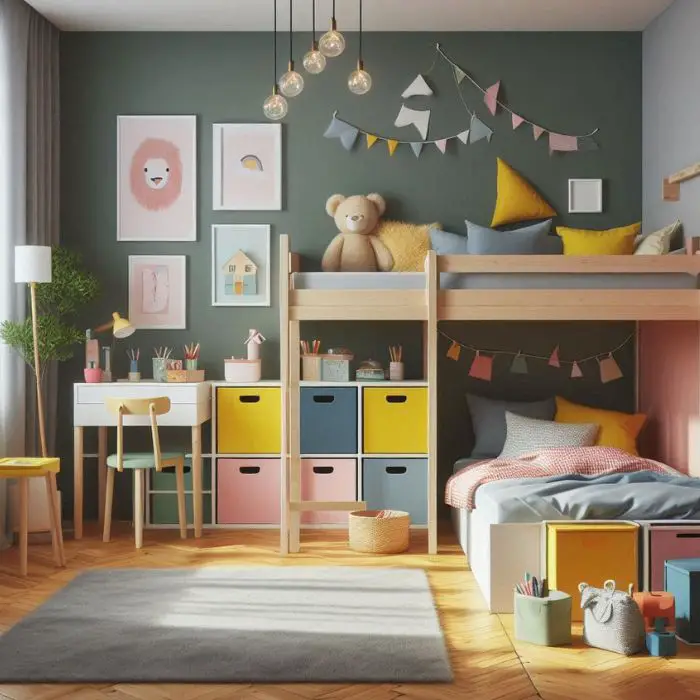 IKEA-Inspired Girls’ Bedroom with modular furniture
