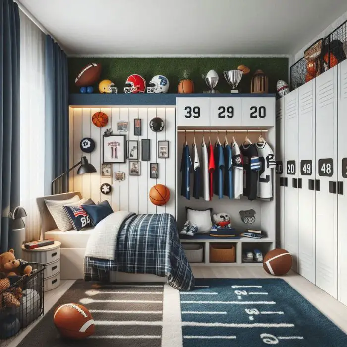 Small Bedroom Ideas for Boys with sports enthusiast theme