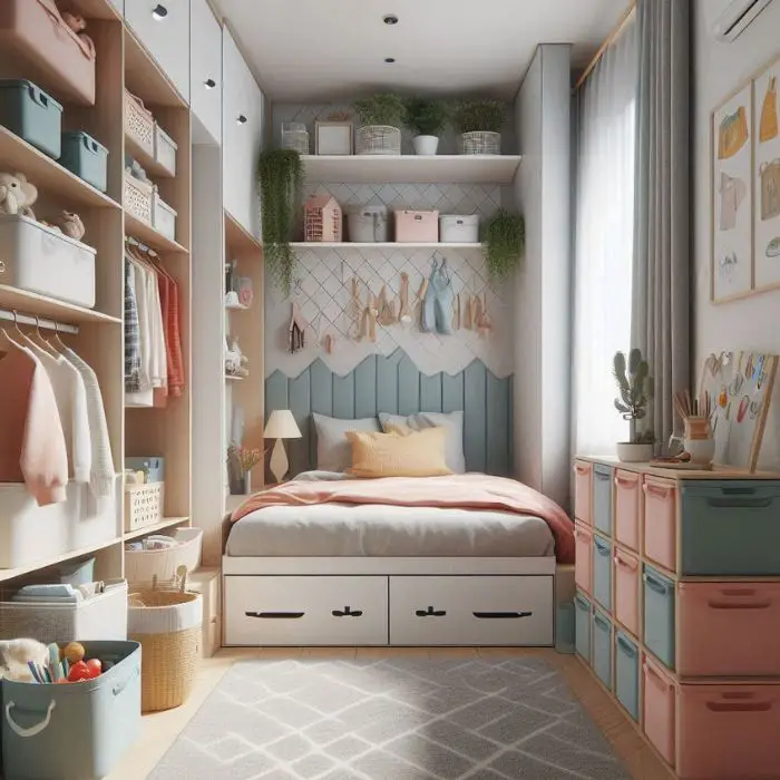 Small Bedroom Ideas for Kids with innovative storage solutions