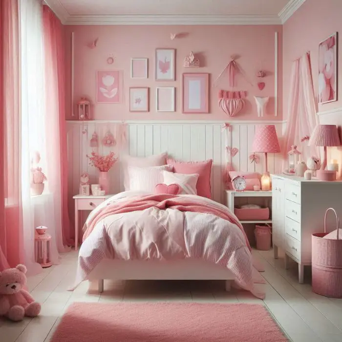 Small Bedroom Ideas for Teens with Pink Theme