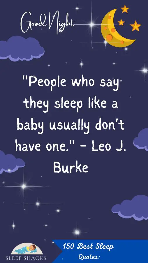 Leo J. Burke on Baby Sleep