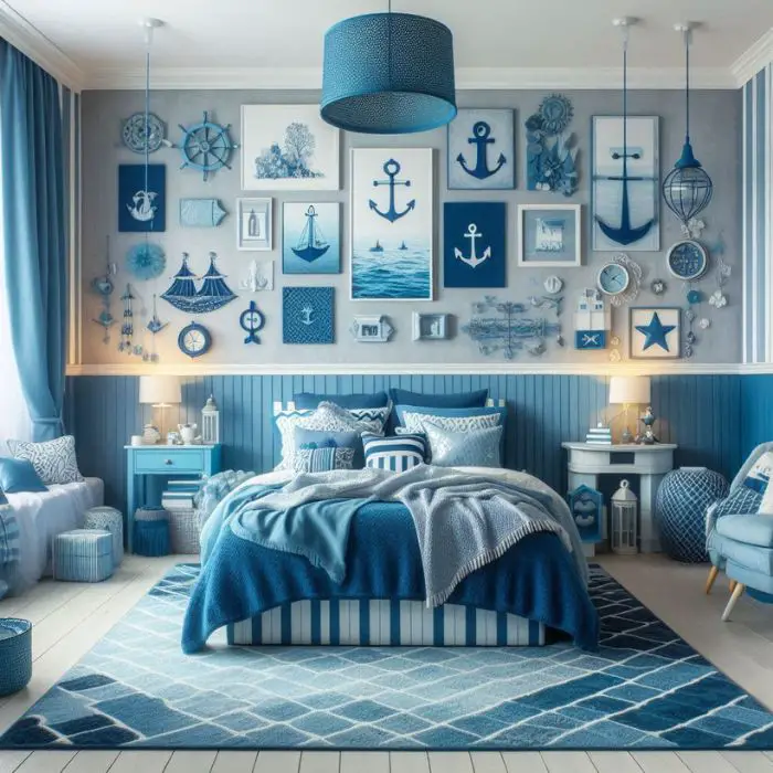 Blue-Themed Bedroom Ideas for Teenage Girls 