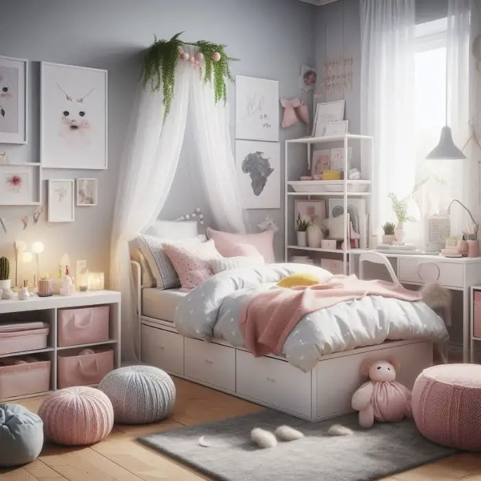 Ikea Teenage Girl Bedroom Ideas Comfortable Seating Options
