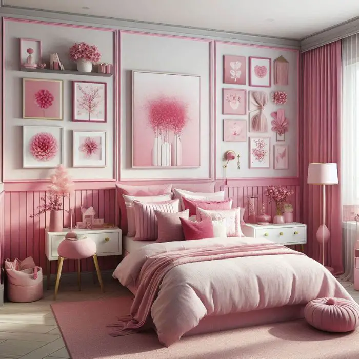 Pink-Themed Bedroom Ideas for Teenage Girls 