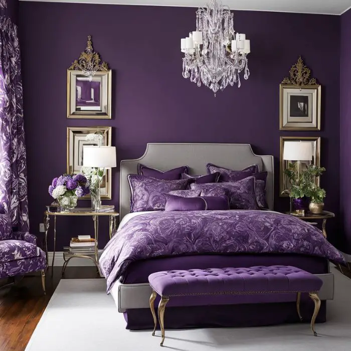 Purple-Themed Bedroom Ideas for a Regal Look