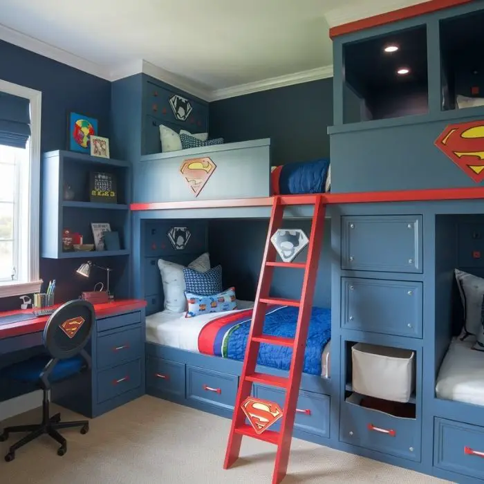 Built-in Bunk Beds for a Seamless Look 