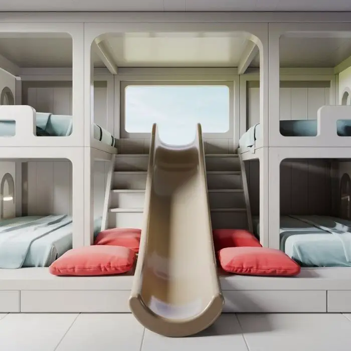 Bunk Room with a Slide