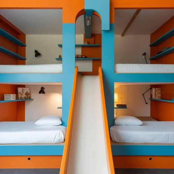 Bunk Room with a Slide