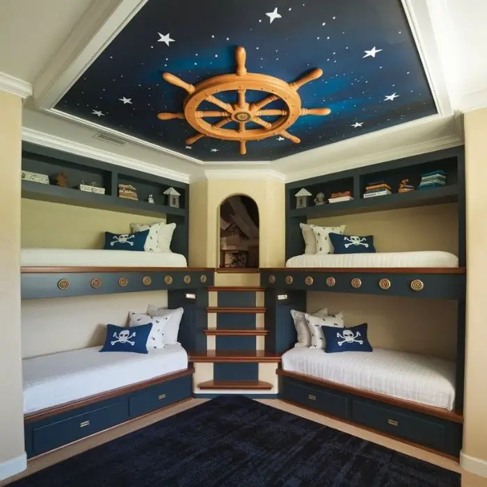 Compact Bunk Room for Small Spaces 