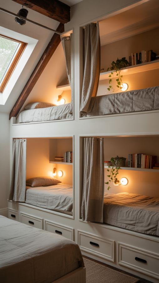 Creative Built-In Bunk Bedroom Ideas