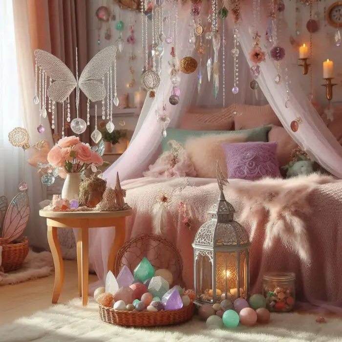 Fairy Bedroom Ideas Crystal and Gemstone Decor
