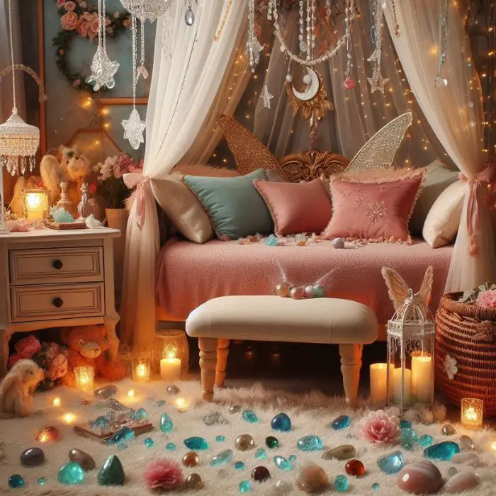 Fairy Bedroom Ideas Crystal and Gemstone Decor
