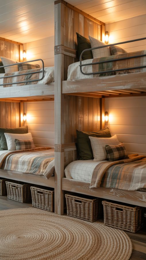 Rustic and Farmhouse-Style Bunk Bed Designs