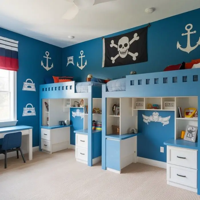 Teenage Bunk Room with Study Area 