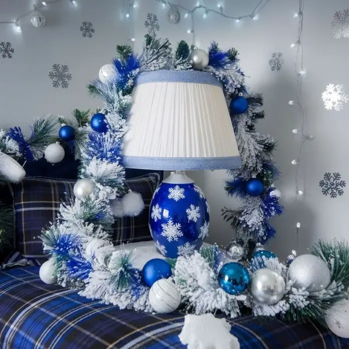 Christmas Decor Ideas Bedroom Blue