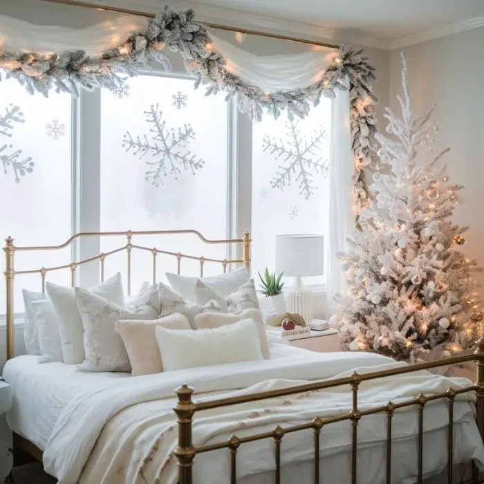 Christmas Decor Ideas Bedroom White