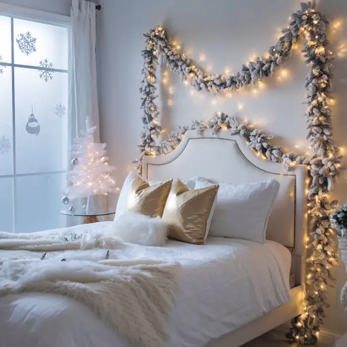 Christmas Decor Ideas Bedroom White