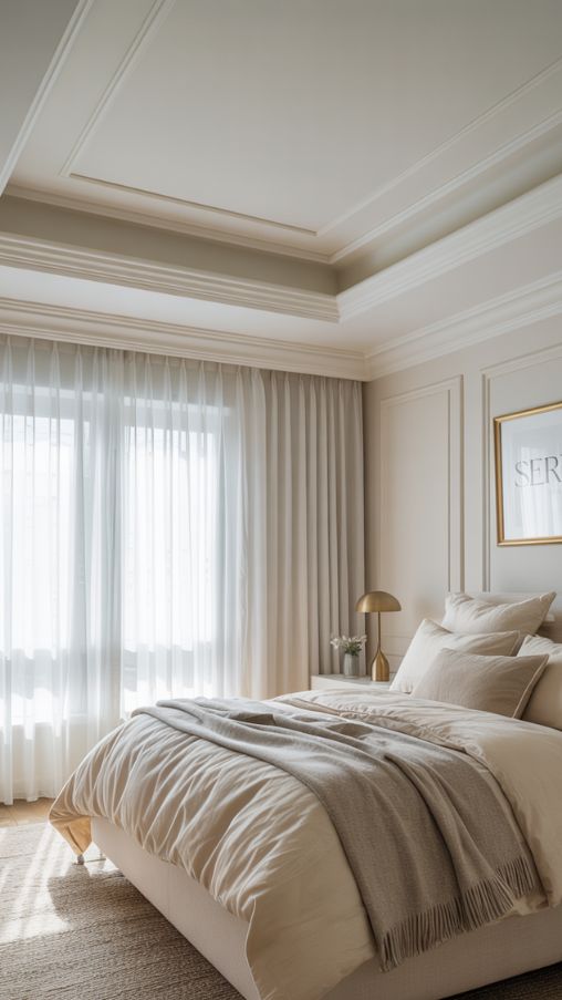 Classic White Tray Ceiling Paint Idea