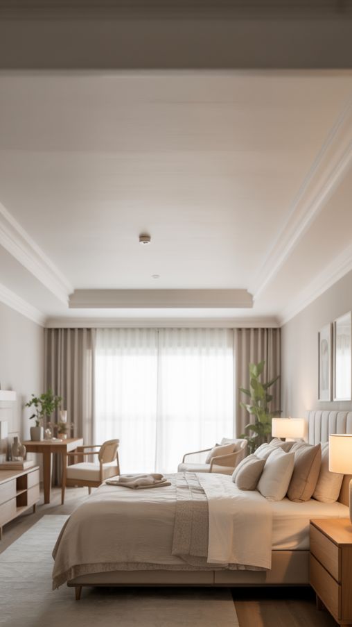 Classic White Tray Ceiling Paint Idea