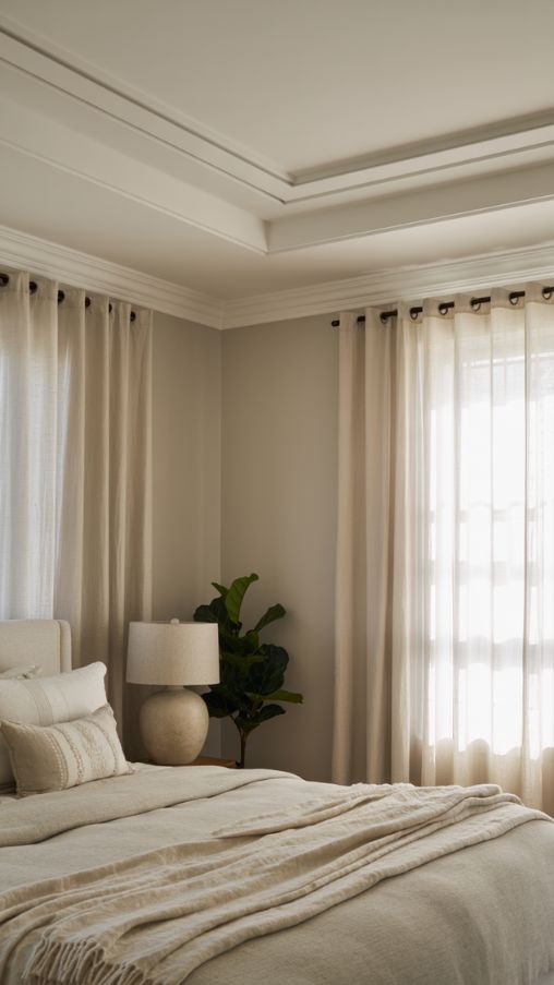 Classic White Tray Ceiling Paint Idea