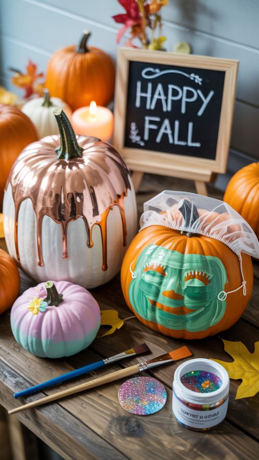 DIY No-Carve Pumpkin Painting Ideas
