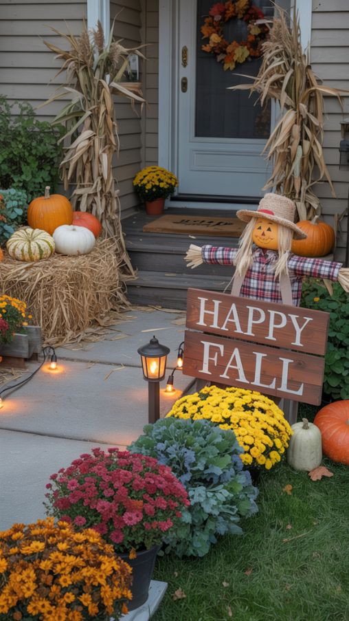Fall Front Yard Decor Ideas to Welcome Visitors