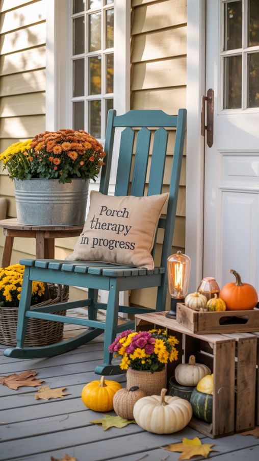 Farmhouse-Inspired Fall Porch Decor