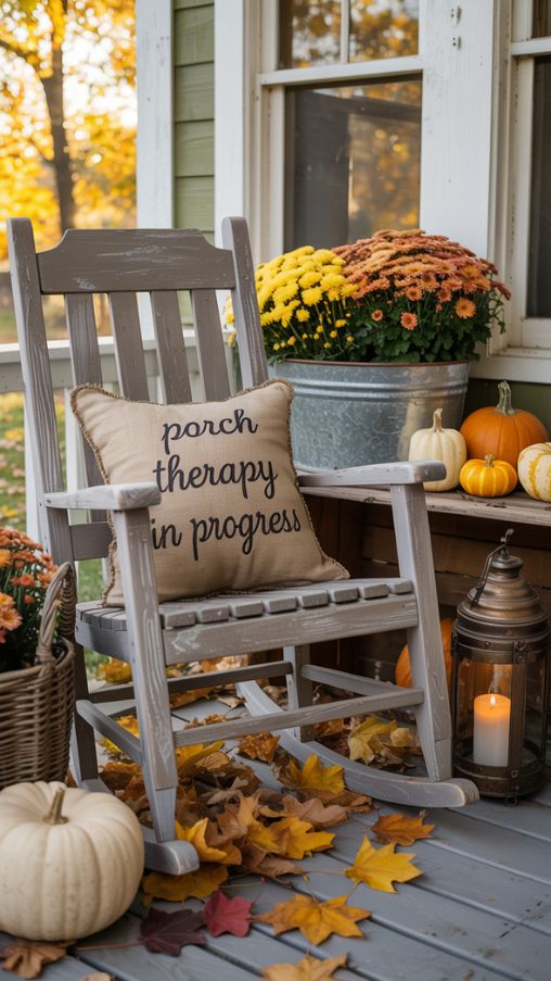 Farmhouse-Inspired Fall Porch Decor 