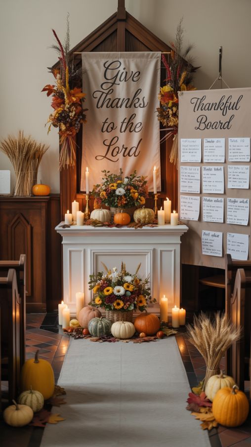 Church Thanksgiving Decoration Ideas