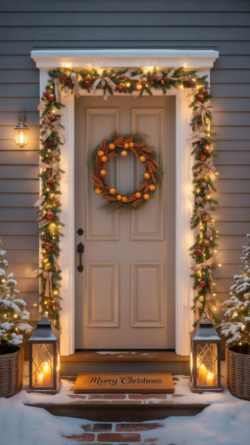 Classic Christmas Door Wreath Ideas