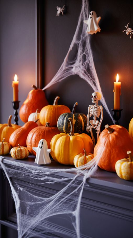 Classic Halloween Mantle Decor Ideas
