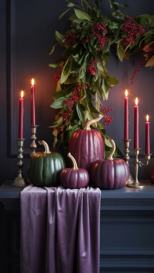 Color Schemes for Halloween Mantle Decor