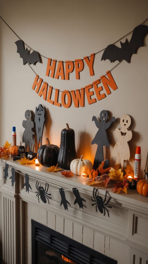 DIY Halloween Mantle Decor Projects