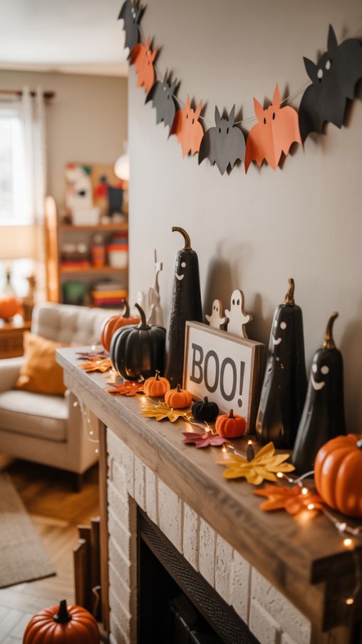 DIY Halloween Mantle Decor Projects
